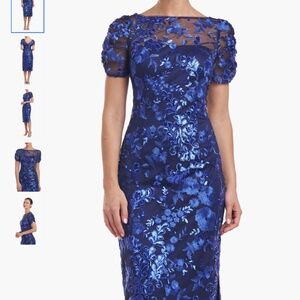 JS Collections Clover Sequin Cocktail Dress, size 16